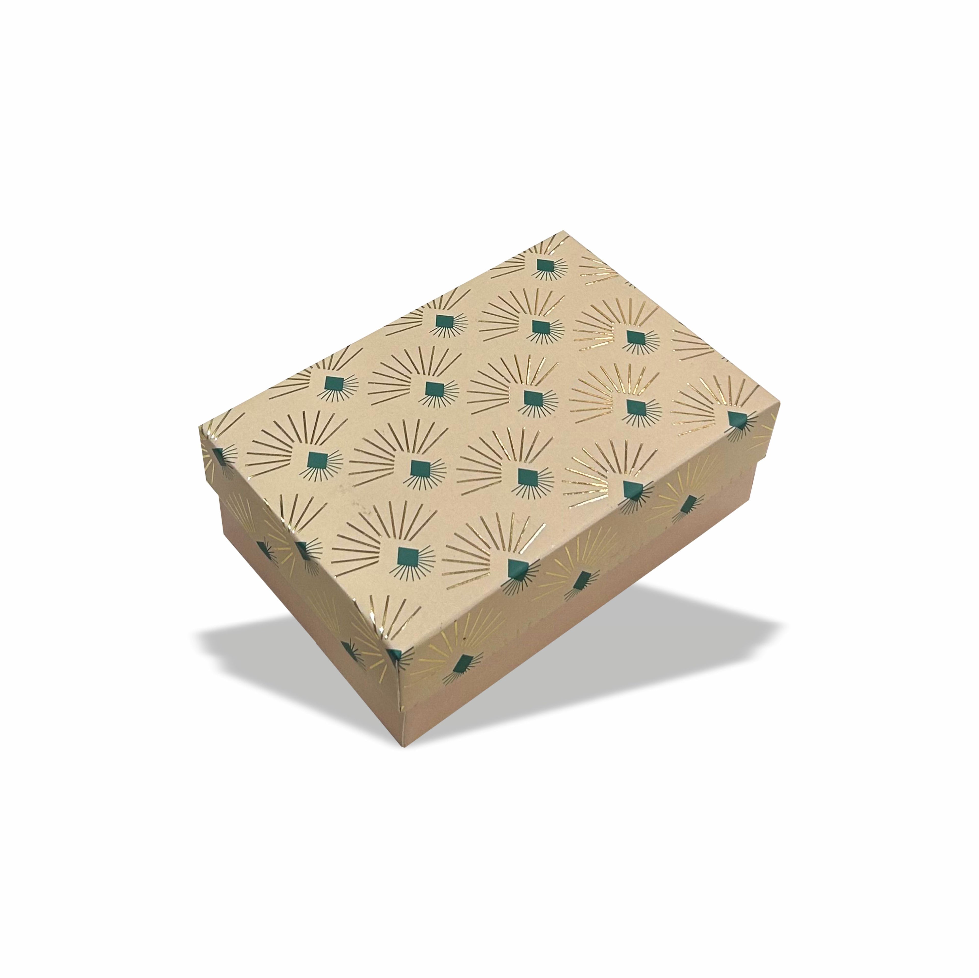 Golden Blush : Gold Foil Rigid Hamper Box (6x4x2 inch)