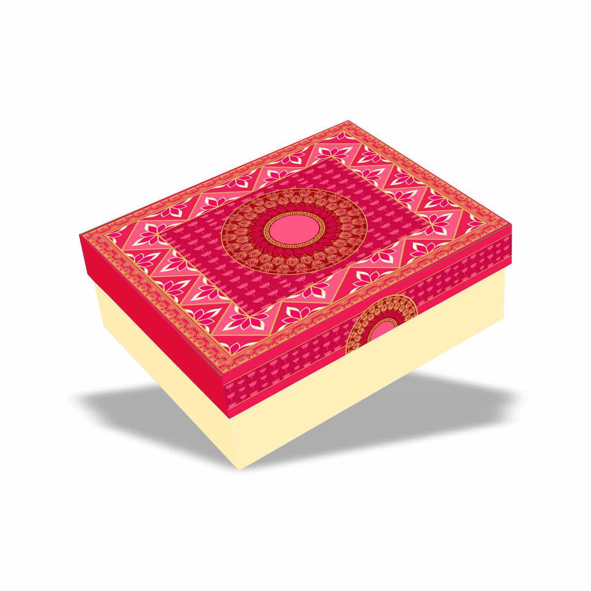 Gulab-e-Shahi 2 Jar Hamper Box 12 chocolate box  (Rigid Top BottomPattern) with Custom Logo Print