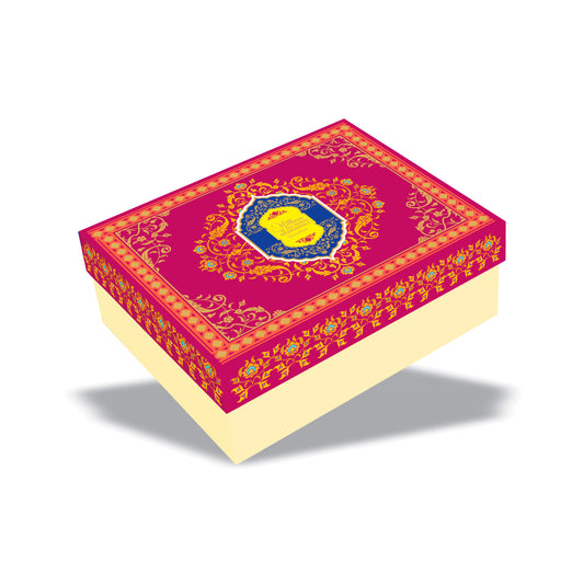 Shahi Virasat 2 Jar Hamper Box 12 chocolate box  (Rigid Top Bottom Pattern) with Custom Logo Print