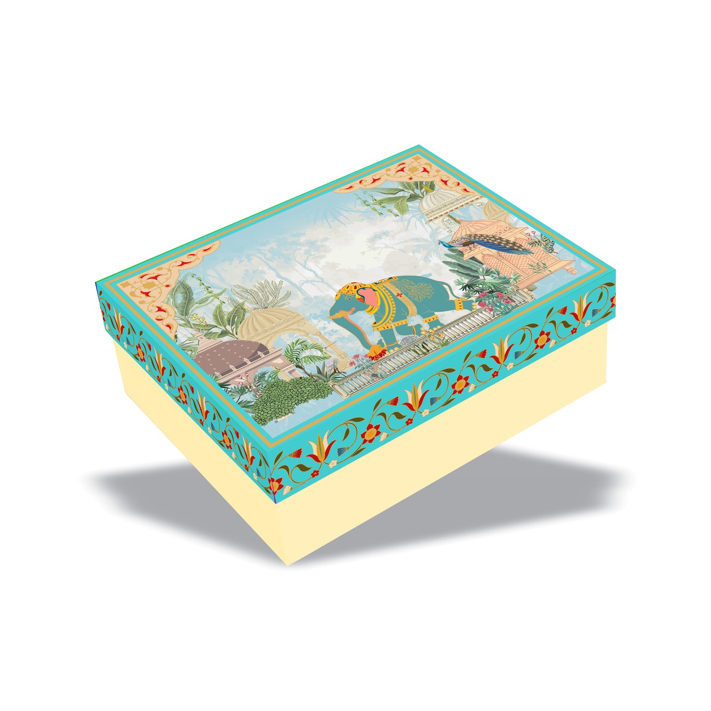 Gajraj Palace 2 Jar Hamper Box 12 chocolate box  (Rigid Top Bottom Pattern) with Custom Logo Print