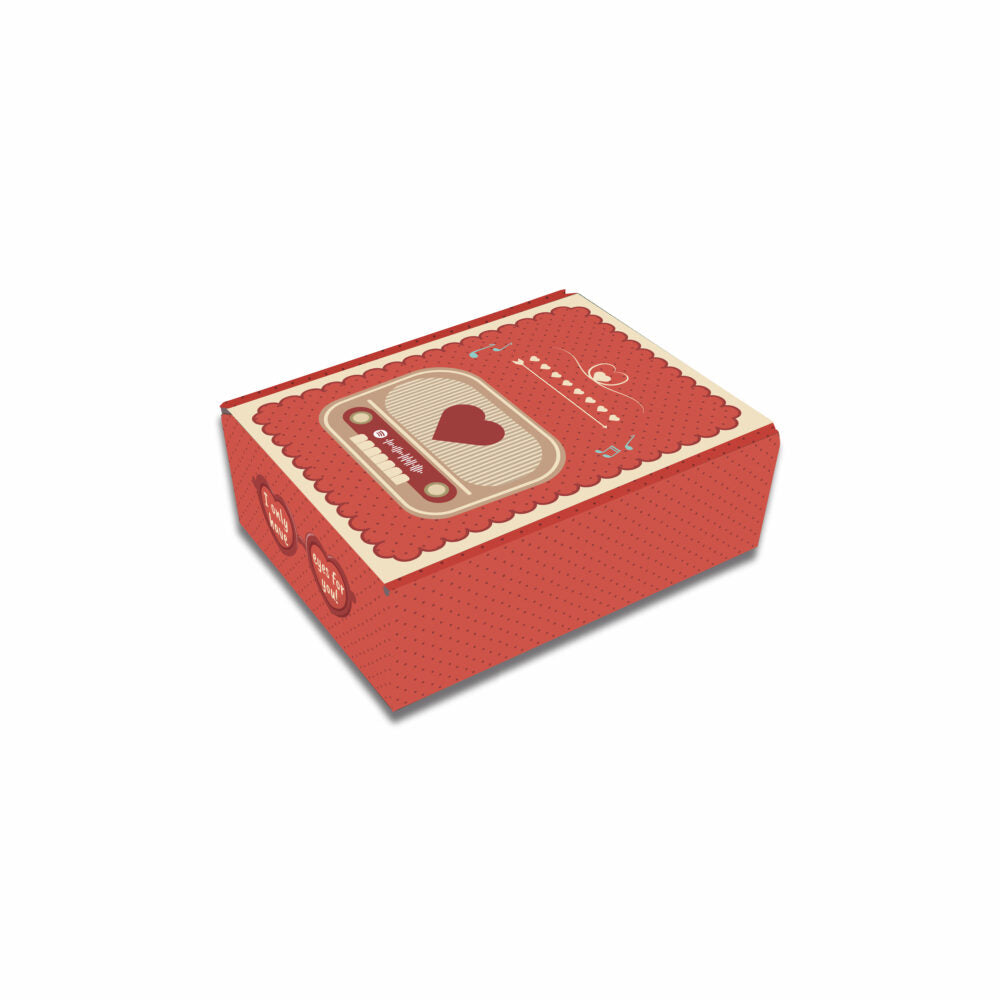 Valentine: Red Corrugated Hamper Box (9x7x3″)