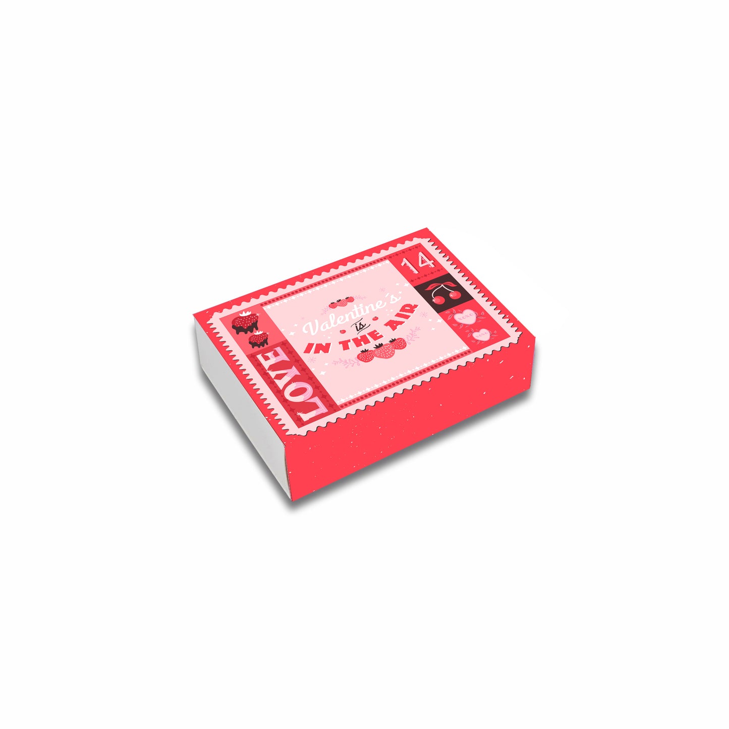 Valentine : Rose Pink  Chocolate Box for 6 Cavity (ID 5x3.5x1.6 inch)