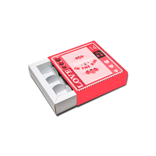 Valentine : Rose Pink Box for 9 Cavity (ID 5x4.72x1.6 inch)