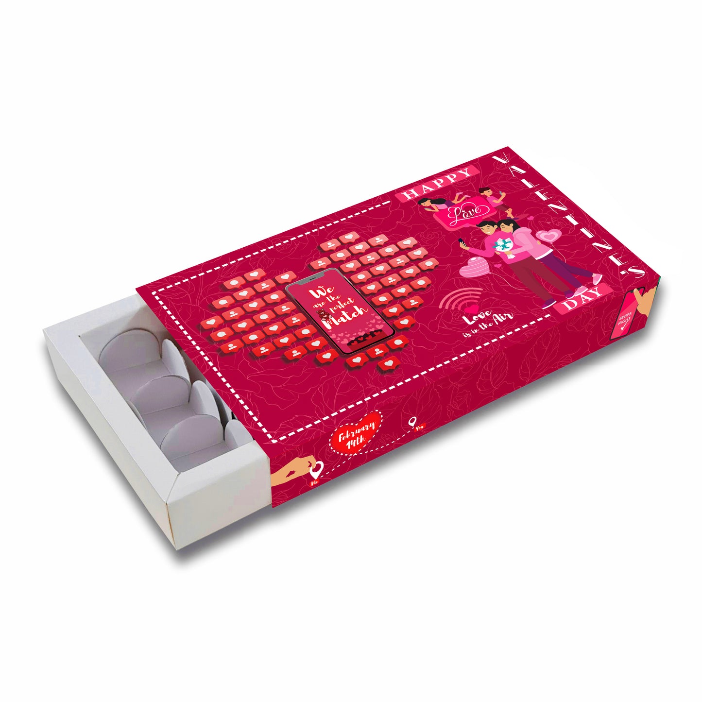 Match Maker Chocolate Box for 18 cavity (ID 9.85x5x1.6 inch)