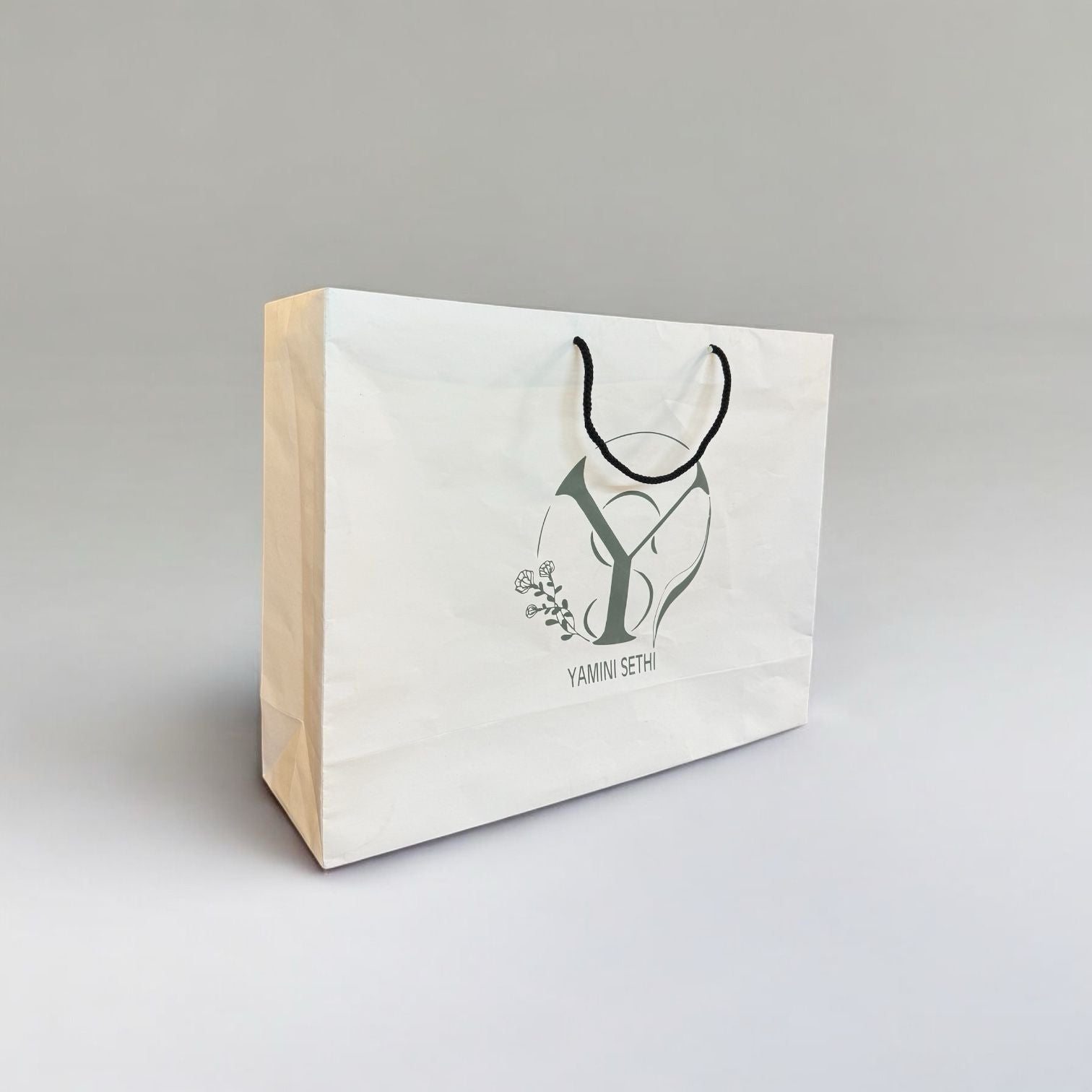 Single Colour Logo Print Paper Bag