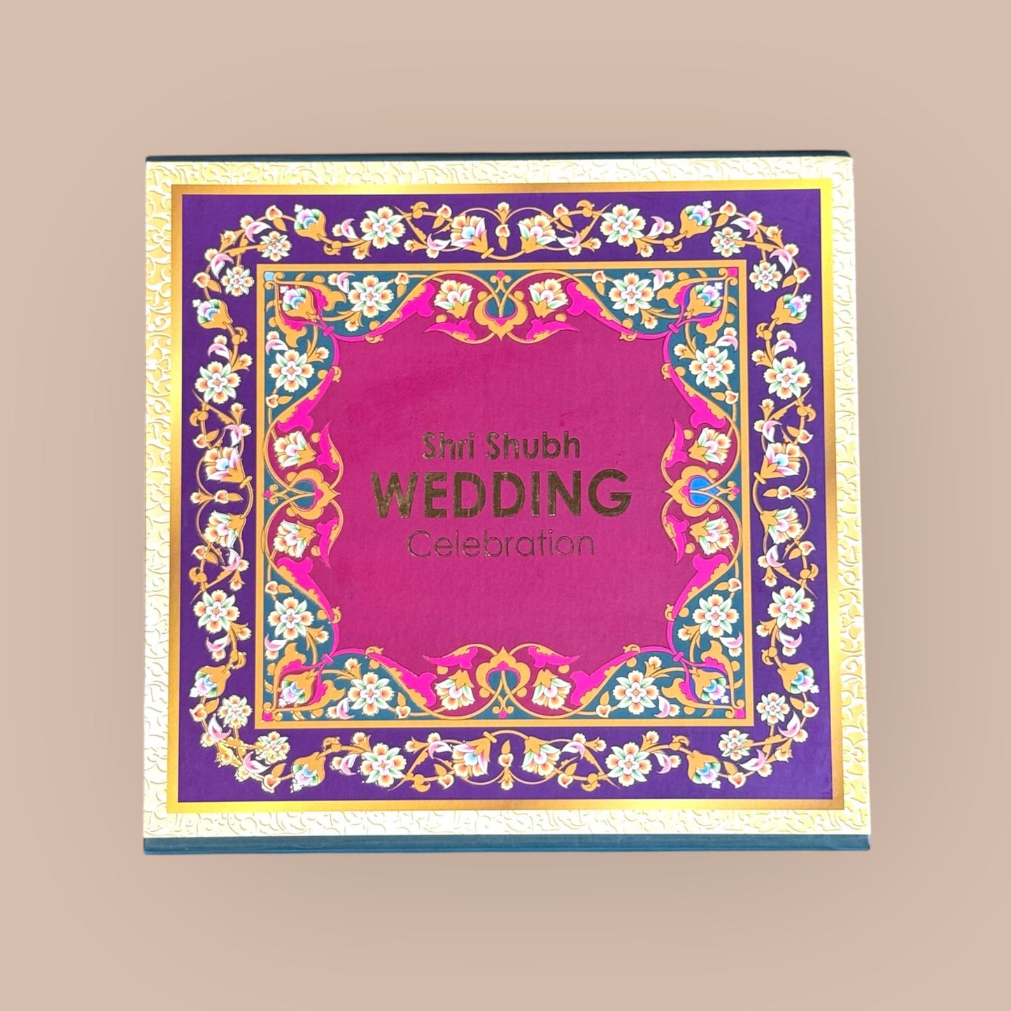 Wedding Gold Foil Dry Fruit Box Top Bottom (Customisable)