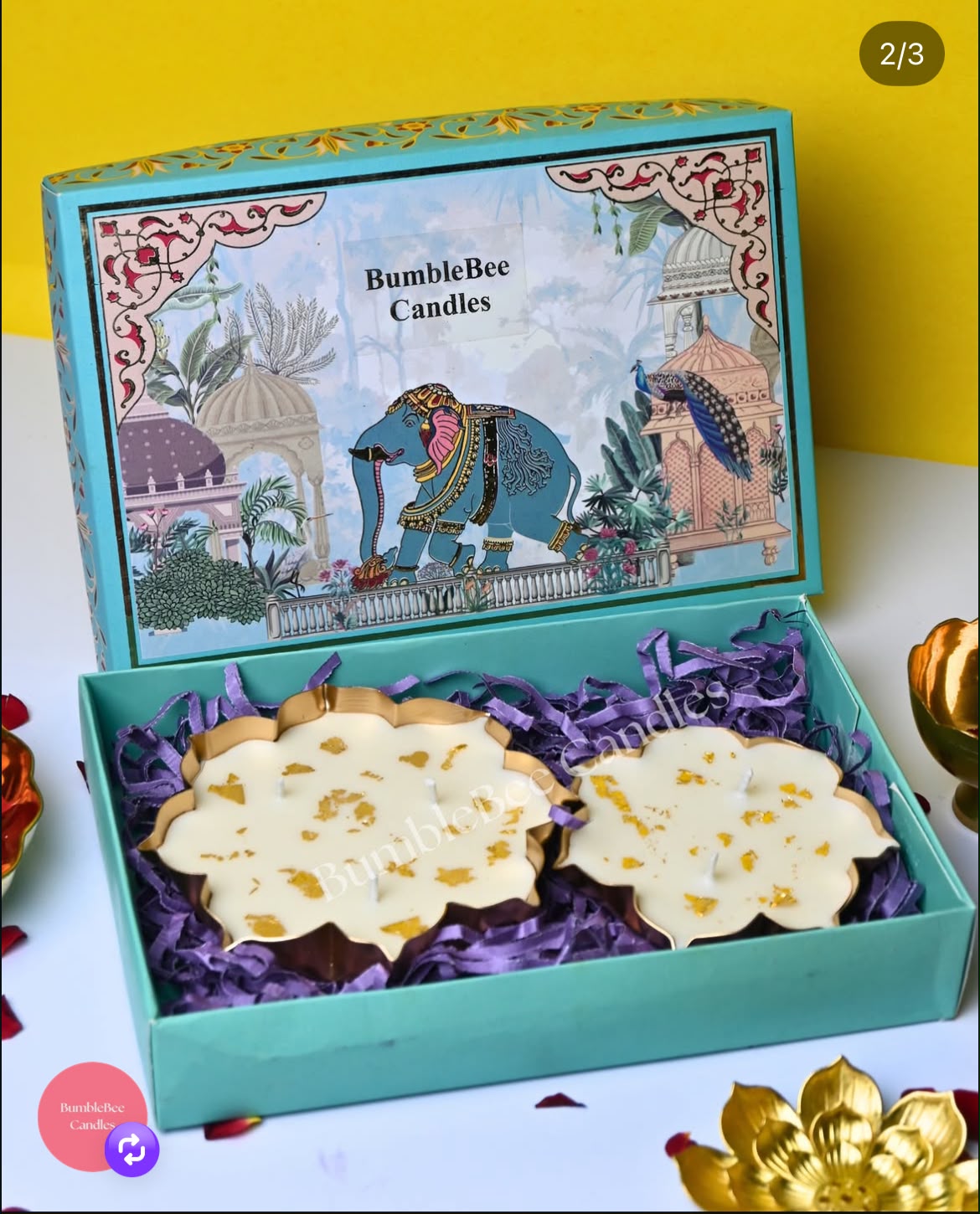 Gold Foil 1/2 Kg  Paper Mithai Box — Gajraj Palace