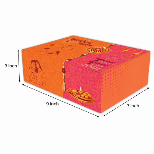 Raksha Bandhan Corrugated Hamper Box (9x7x3 inch)