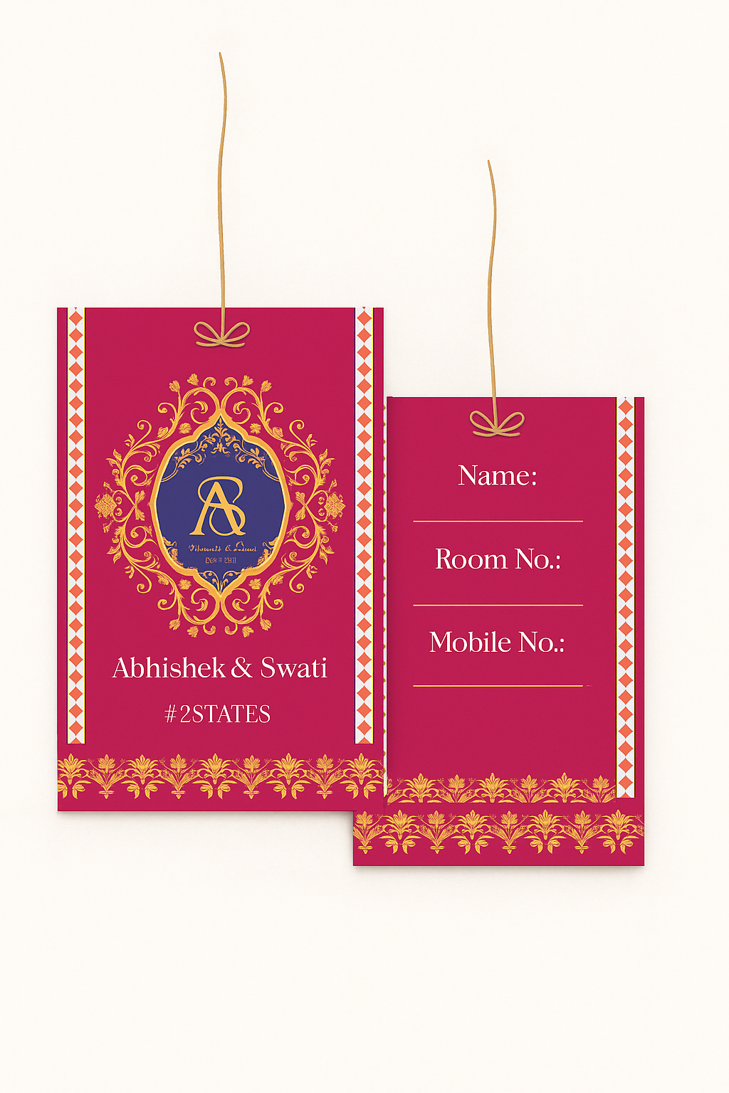 2.5x4.5 inch Personalised Luggage Tags