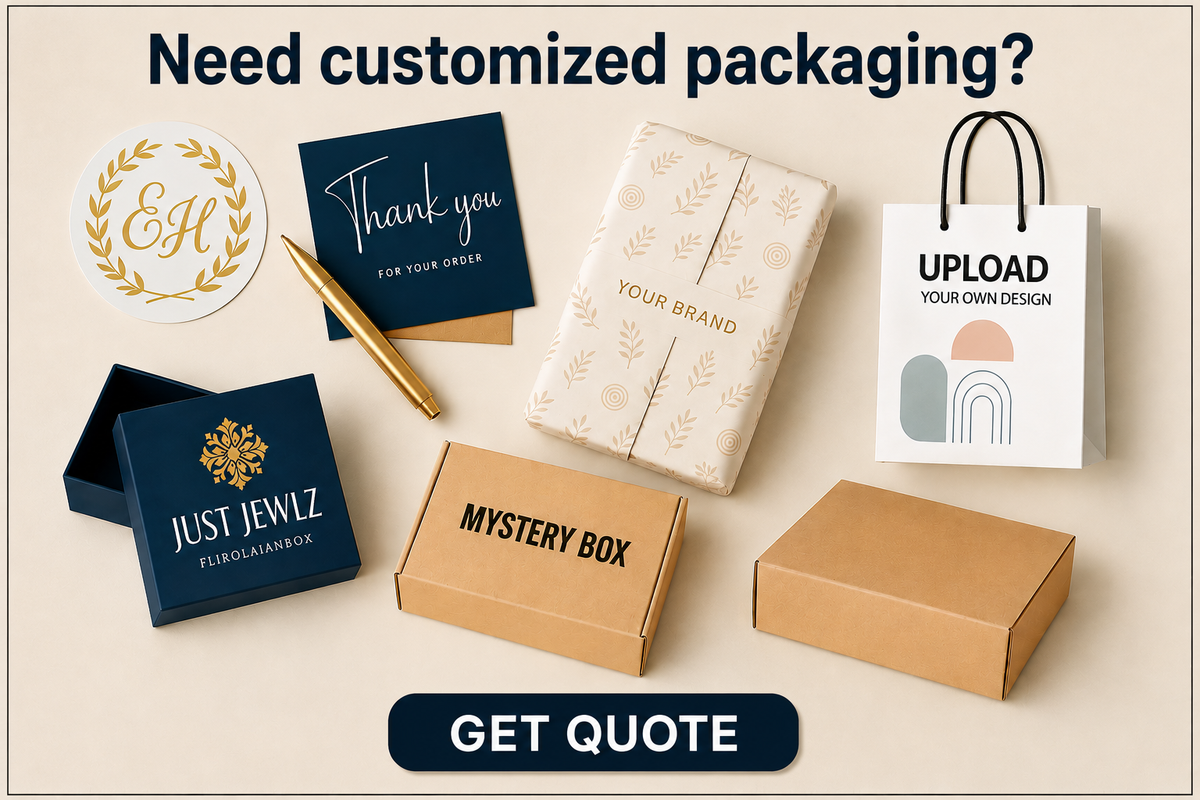 Customized packaging boxes with logo printing, branded mailer boxes, gift packaging, and custom paper bags