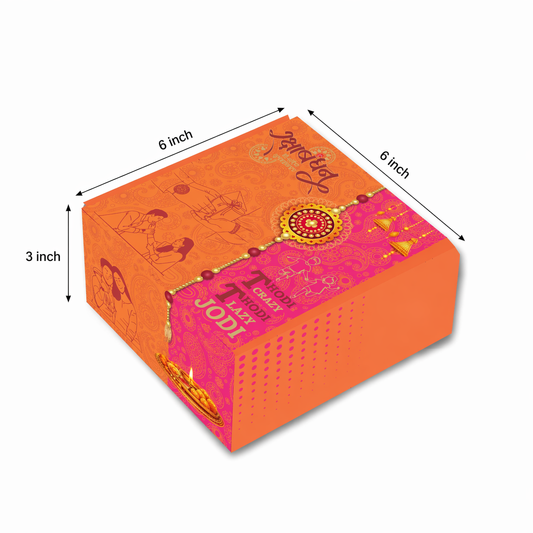 Raksha Bandhan Corrugated Hamper Box (6x6x3 inch)