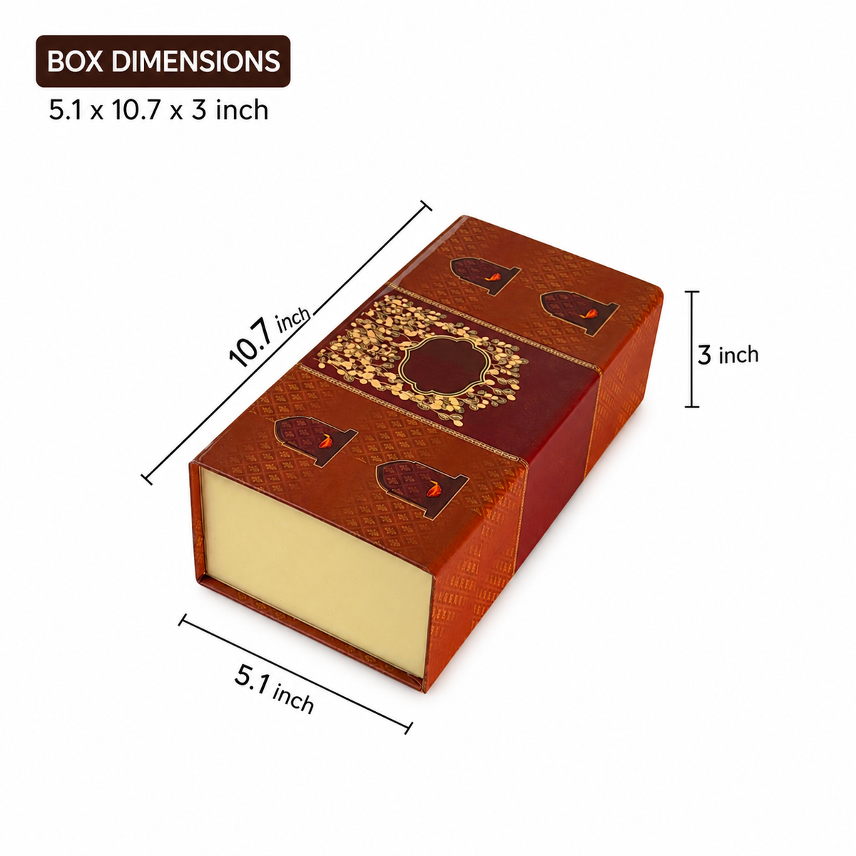Shubh Aarambh 3 Jar Hamper Box (Rigid Magnetic Pattern) with Custom Logo Print