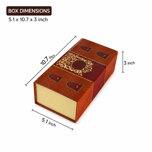 Shubh Aarambh 3 Jar Hamper Box (Rigid Magnetic Pattern) with Custom Logo Print