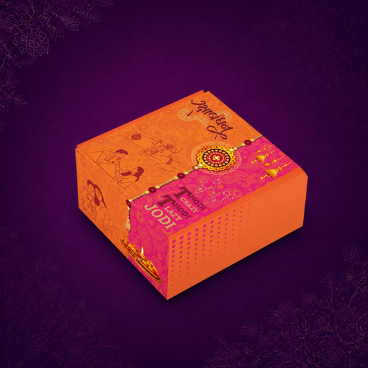 Raksha Bandhan Corrugated Hamper Box (6x6x3 inch)