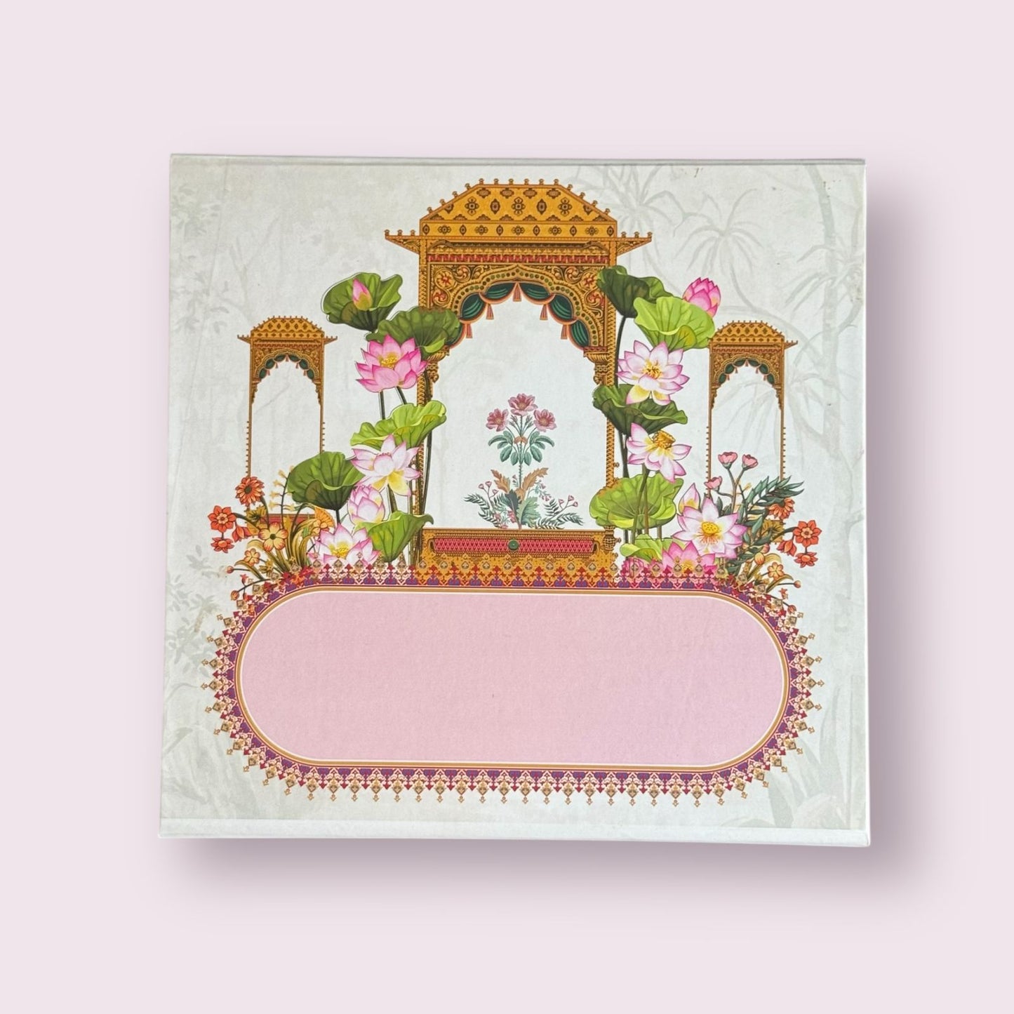 Lotus Palace 4 Jar Hamper Box (Rigid Magnetic Pattern) with Custom Logo Print