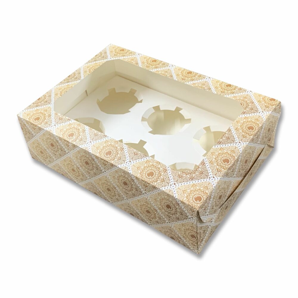 Flat Cup Cake Box (6 Cavity)