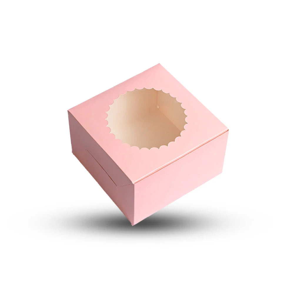 Peach : Cake Box for half kg-8x8x5″