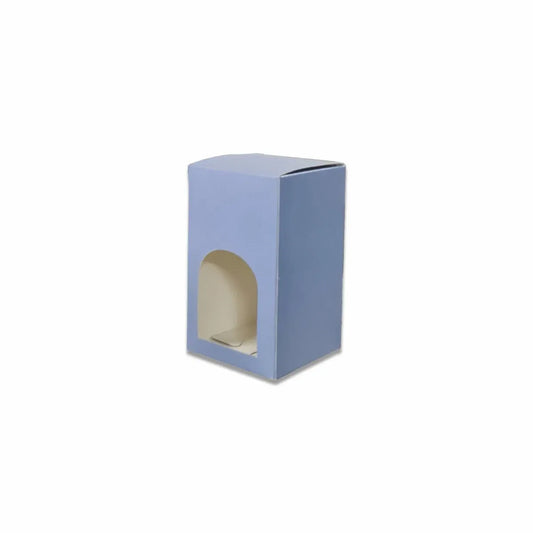 Pastel blue cookie box measuring 5 x 3 x 3 inches for bakery treats and cookie gifting.