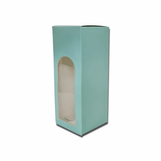 Pastel green cookie box measuring 7.5 x 3 x 3 inches for a 9–10 cookie assortment