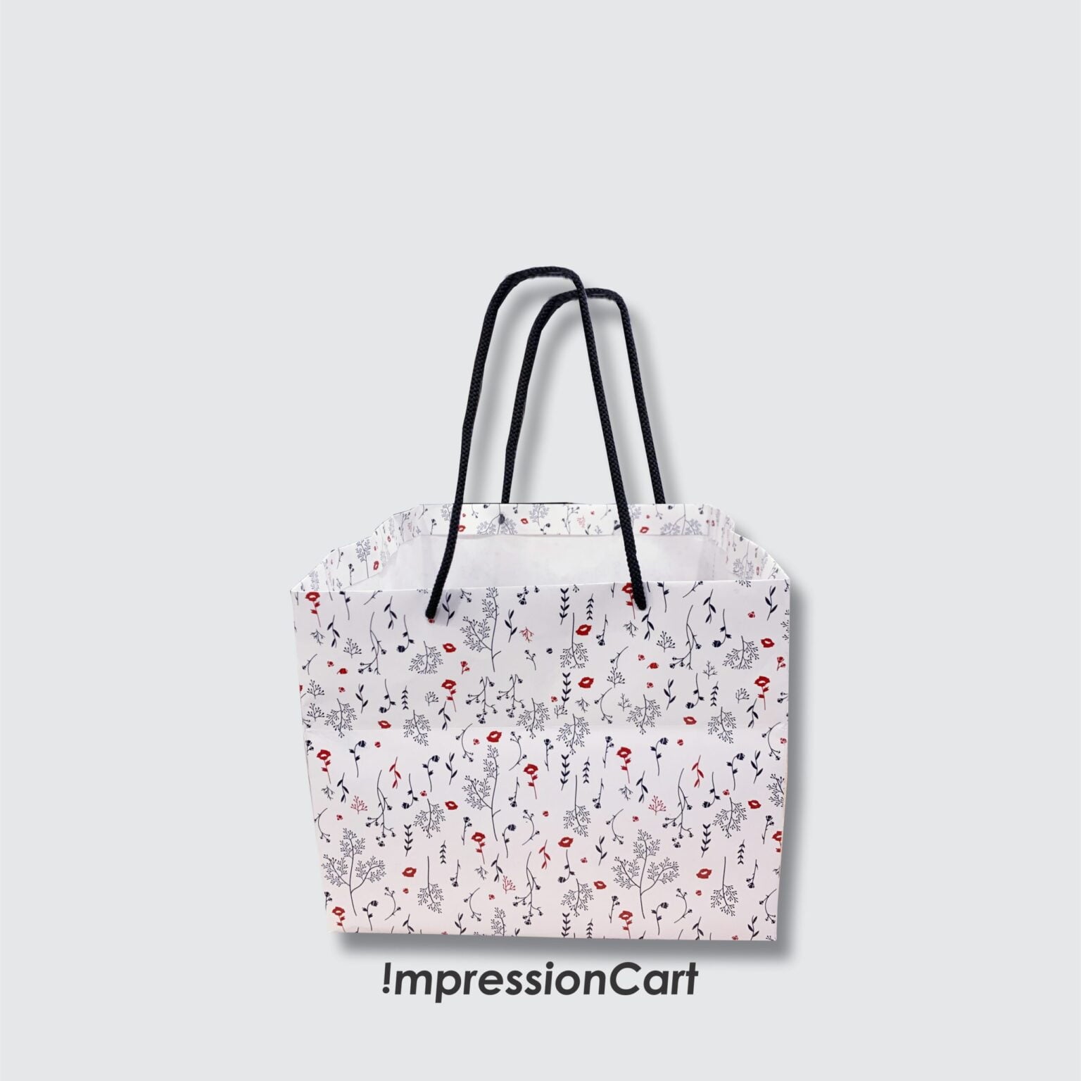トートバッグ DENTRO Printed Paper Otto Paper Handbag Mini Otto White Paper Handbag – Dentro