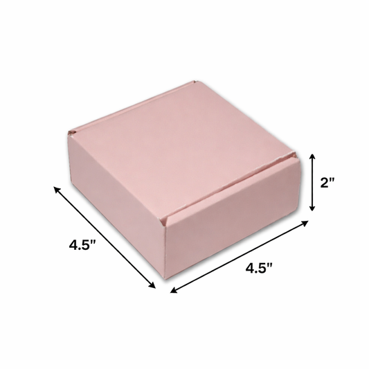 4.5x4.5x2 Inch Peach Color Candle Corrugated Hamper Box for Scented Candle Packaging and Custom Branding by ImpressionCart