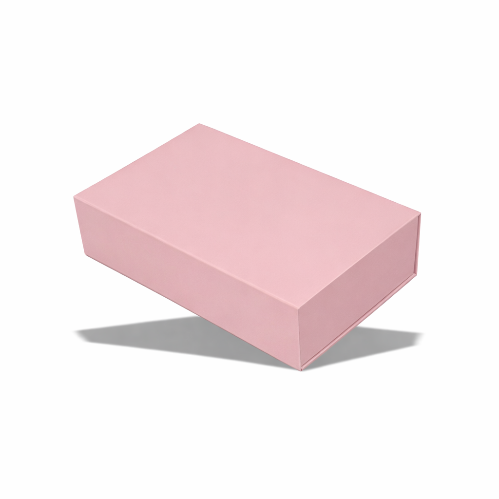 Peach rectangular gift packaging box for premium product and custom gift packaging.