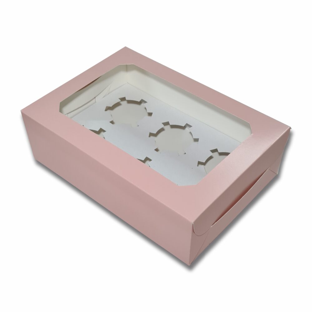 Flat Cup Cake Box (6 Cavity)