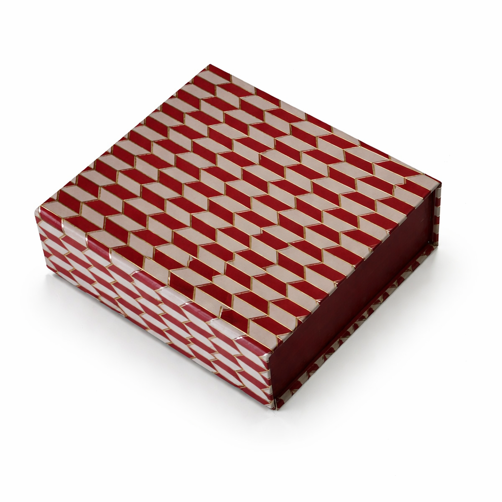 Premium patterned rigid gift box packaging for corporate gifting