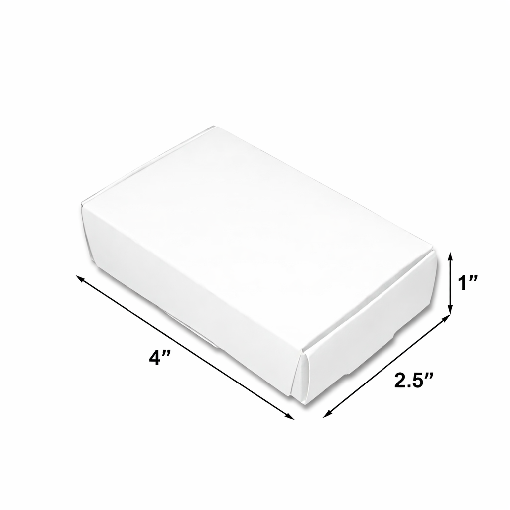 White rectangular gift box for custom gift packaging, product packaging and premium gifting.