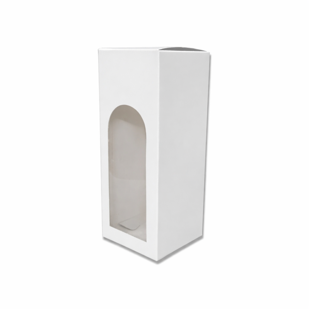5 inch white window candle packaging box for premium candle products in India