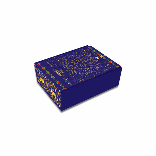 Christmas Collection : Blue Corrugated Hamper Box (9x7x3 inch)