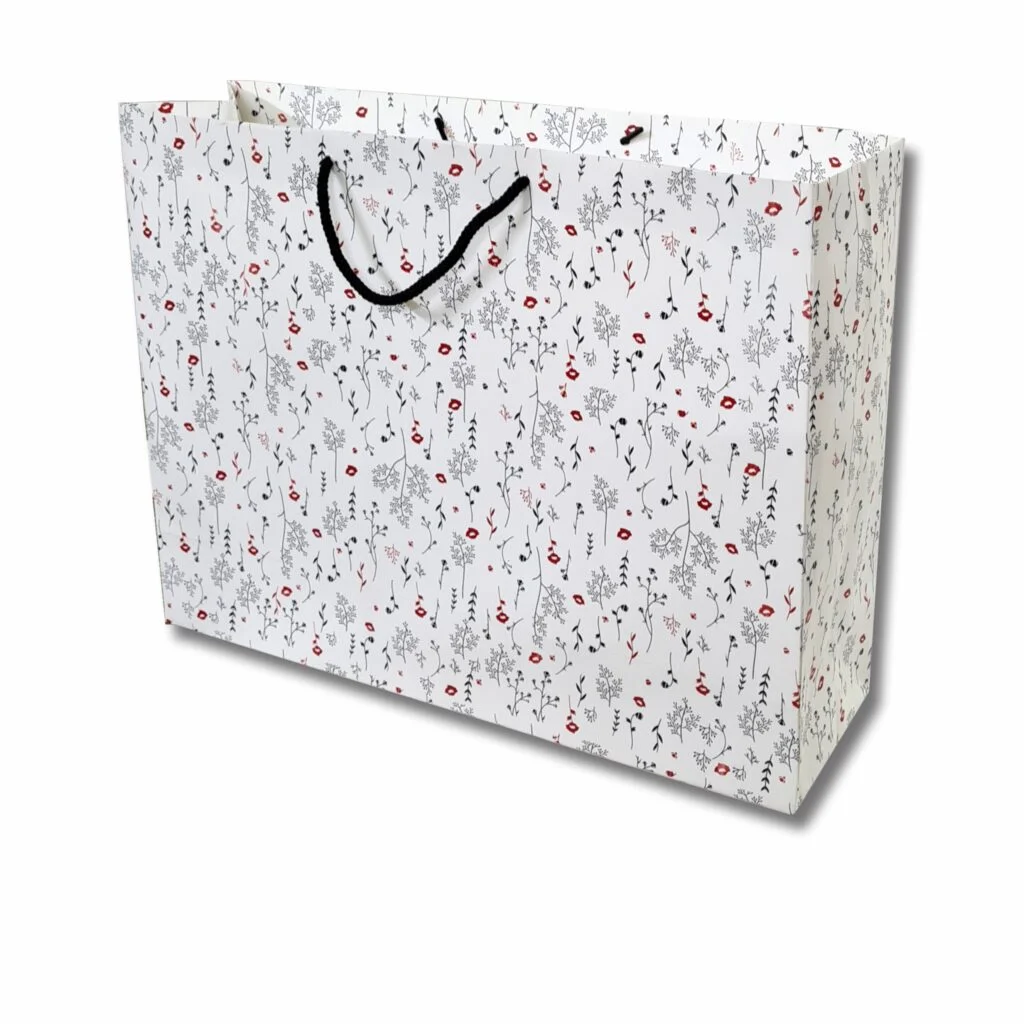 Floral Pattern Paper Bag (17x5x10.5") ImpressionCart